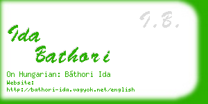 ida bathori business card