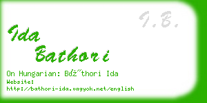 ida bathori business card